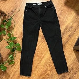 Bershka Denim Mom Jean in Black size 4